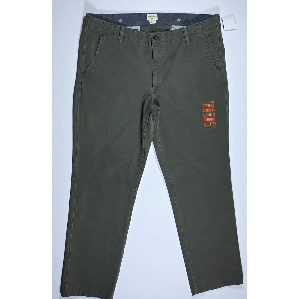 Dockers Men's Smart 360 Flex Slim Tapered Chino Pants Olive Green 38x29